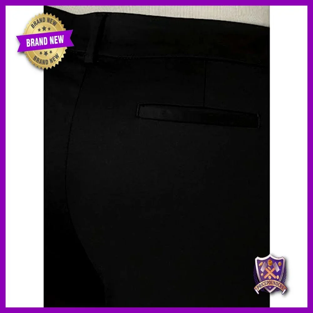 Plus Size Relaxed Fit Straight Leg Pants Wrinkle Free Casual Wear - Picture 4 of 7